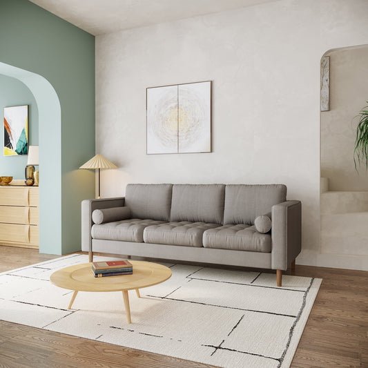 Palo Sofa T (Split Seats) | 3+ Seater (7 feet) | Tufted