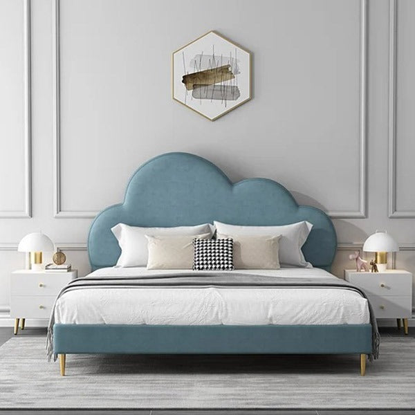 Cloud Pro Upholstered Kids Bed Without Storage In Suede