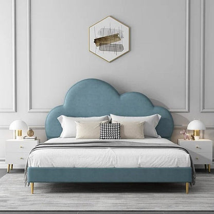 Cloud Pro Upholstered Kids Bed Without Storage In Suede