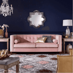 Brew Pink Suede Sofa or Loveseat with Pillows