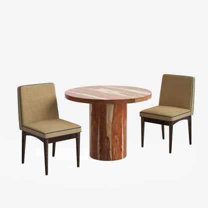 Luis-Lidia Dining Table Set with Premium Trimming -  2, 4 & 6 Seater/ All sizes