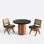 Luis-Jean Textured Black Dining Table Set with Premium Trimming -  2, 4 & 6 Seater/ All sizes