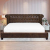Bran Upholstered Bed Without Storage In Suede