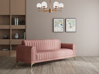 Modern 3-Seater Sofa with Matt Black Legs