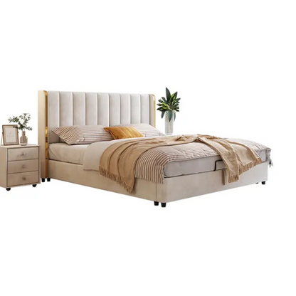 Heirloom Upholstered Bed Without Storage In Suede