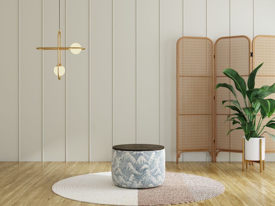 Cozy Cuppa Pouf Cum Coffee Table with Storage | Pouf