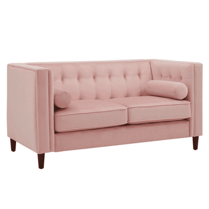Brew Pink Suede Sofa or Loveseat with Pillows