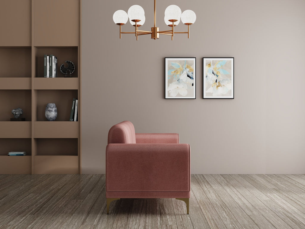 Modern 3-Seater Sofa with Matt Black Legs