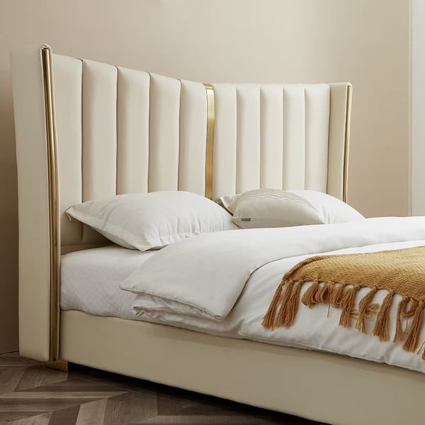 Visa Upholstered Bed Without Storage In Suede