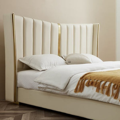 Visa Upholstered Bed Without Storage In Suede