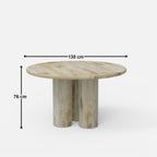 Amor Round Luxury Dining Table - 4 & 6 Seater/All Sizes