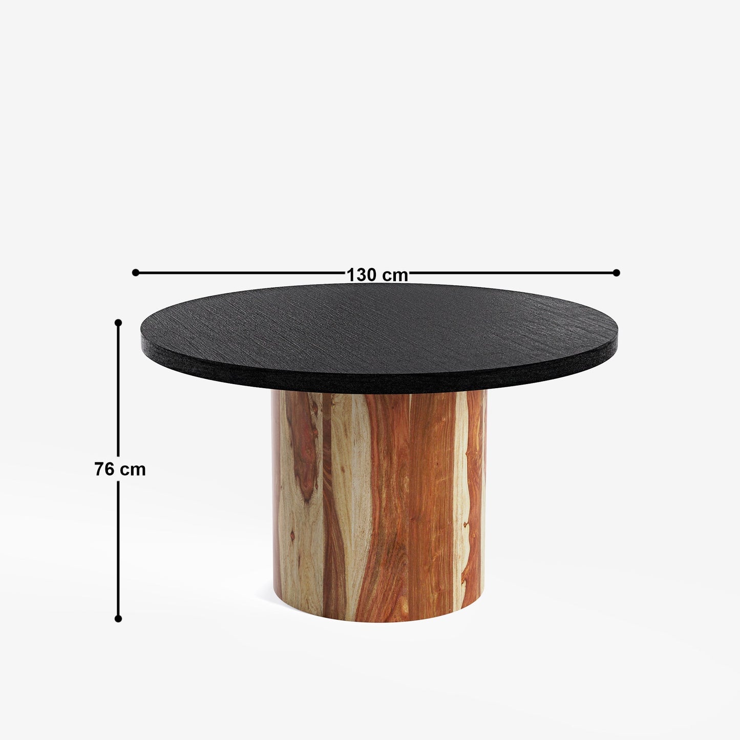 Luis-Jean Textured Black Dining Table Set with Premium Trimming -  2, 4 & 6 Seater/ All sizes