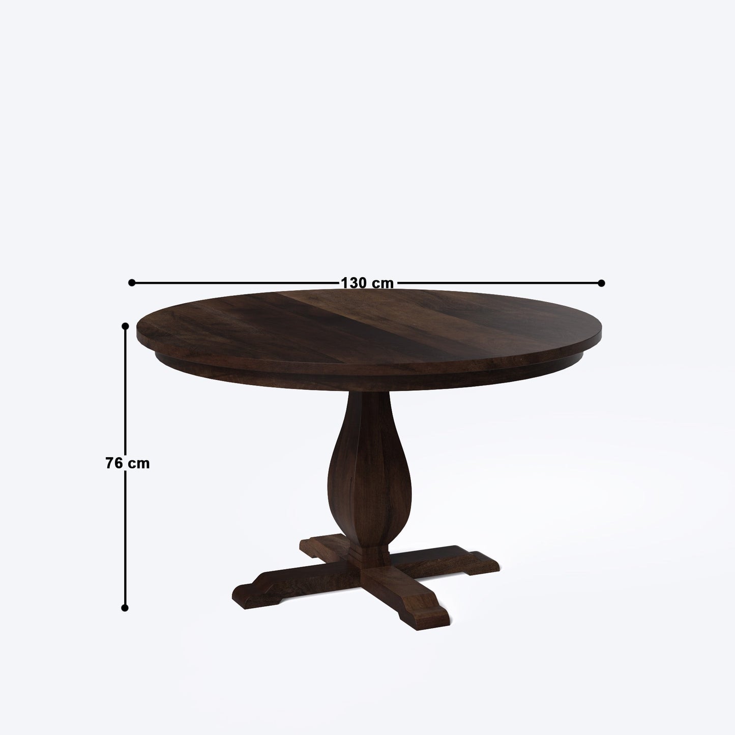 Derbyshire Round Dining Table - 4 & 6 Seater/All Sizes