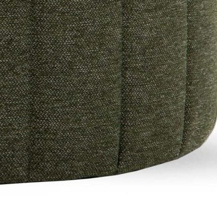 Vista Round Ottoman In Velvet Fabric