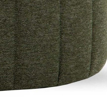 Vista Round Ottoman In Velvet Fabric