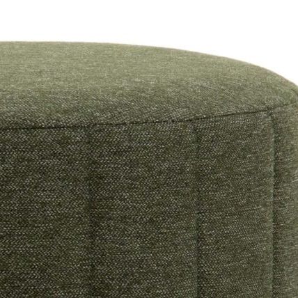 Vista Round Ottoman In Velvet Fabric