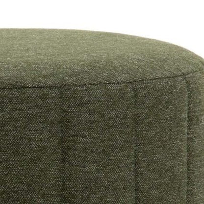 Vista Round Ottoman In Velvet Fabric