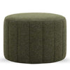Vista Round Ottoman In Velvet Fabric