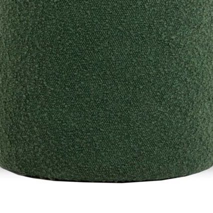 Plush Round Ottoman In Suede
