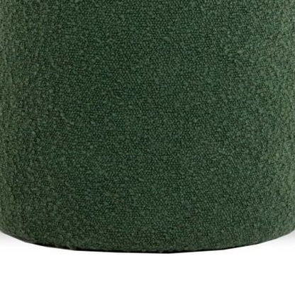 Plush Round Ottoman In Suede