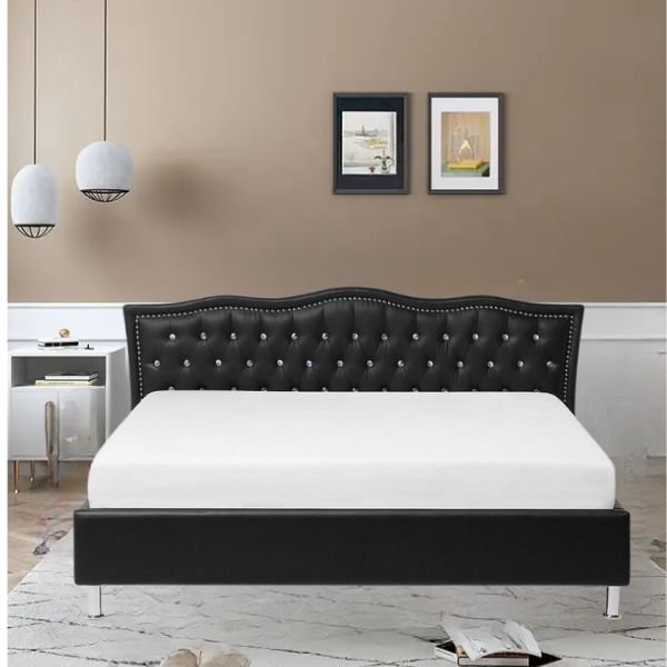 Lyanna Upholstered Bed Without Storage In Leatherette