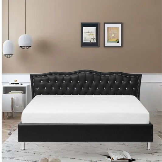 Lyanna Upholstered Bed Without Storage In Leatherette