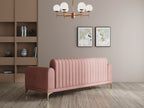 Modern 3-Seater Sofa with Matt Black Legs