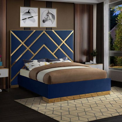 Lunalux Upholstered Bed Without Storage In Suede