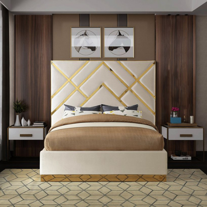 Lunalux Upholstered Bed Without Storage In Suede