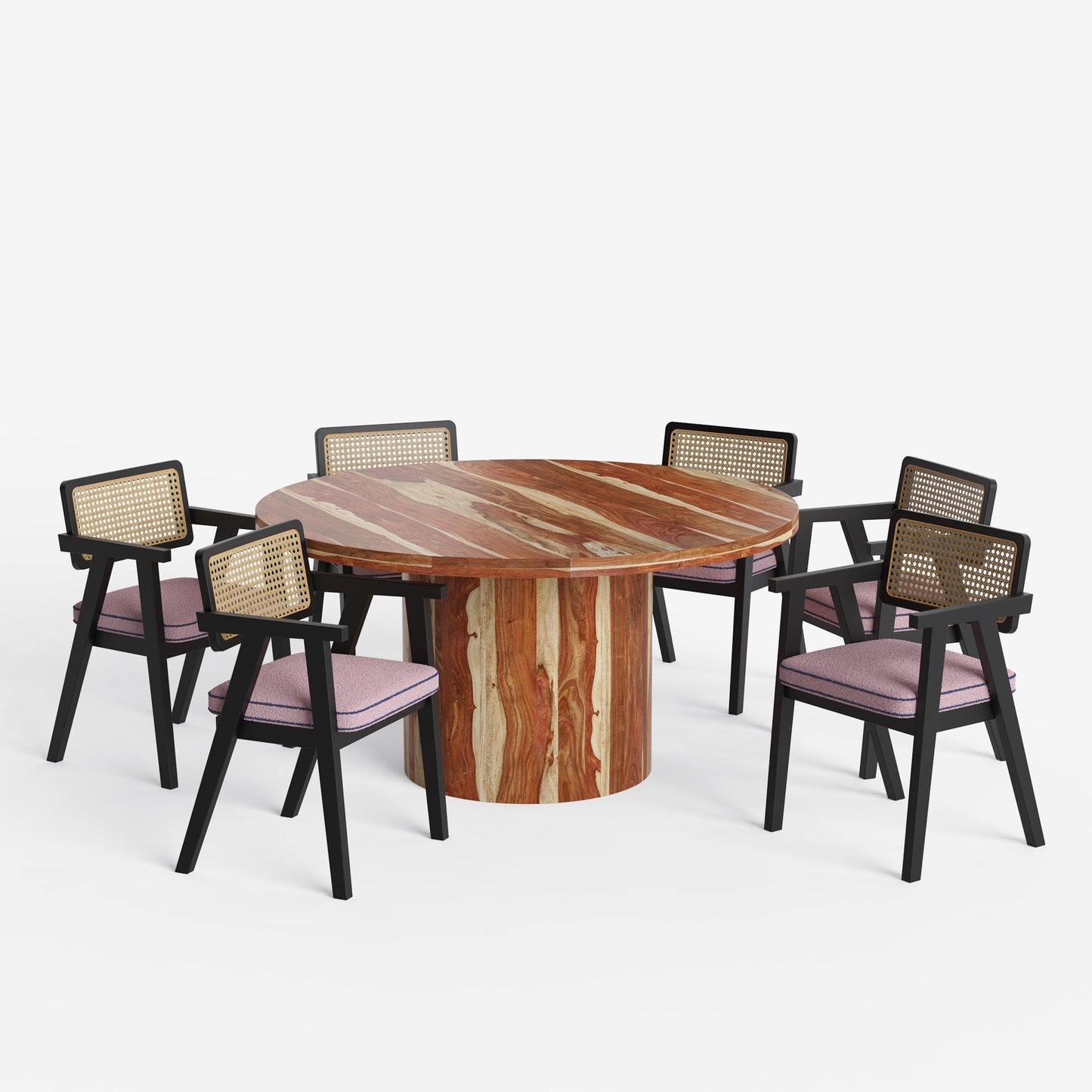 Luis-Bob Dining Table Set with Premium Trimming -  2, 4 & 6 Seater/ All sizes