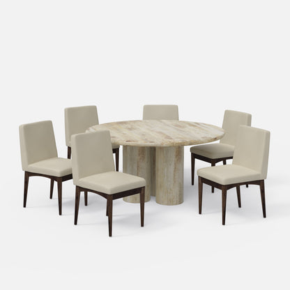 Amor-Lidia Dining Table Set - 2, 4 & 6 Seater/ All sizes