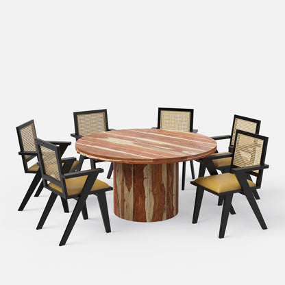 Luis-Flora Dining Table Set - 2, 4 & 6 Seater/ All sizes