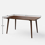 Helena-Flora Walnut Dining Table Set - 4 & 6 Seater - All Sizes