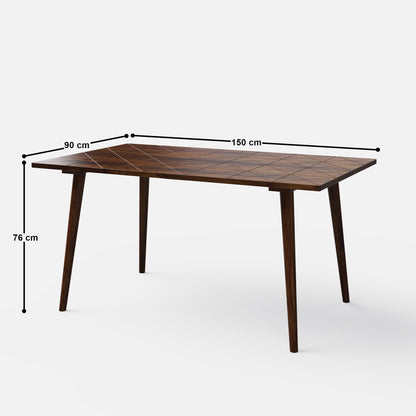 Helena-Flora Walnut Dining Table Set - 4 & 6 Seater - All Sizes