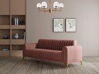 Modern 3-Seater Sofa with Matt Black Legs