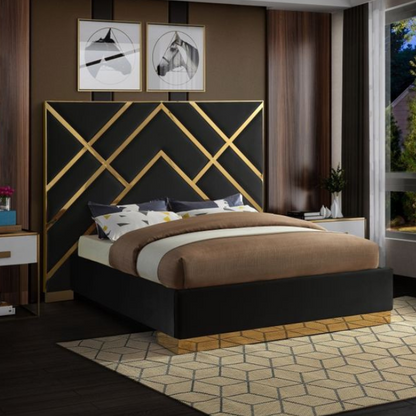 Lunalux Upholstered Bed Without Storage In Suede