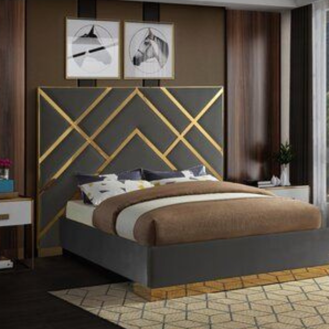 Lunalux Upholstered Bed Without Storage In Suede