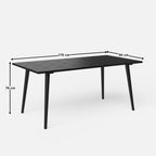 Helena-Pierre Black Dining Table Set -  4, 6 Seater - All Sizes