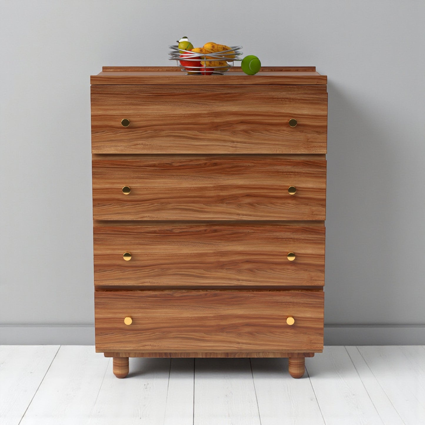 Stava Modular Drawer System | Solid Walnut/Teak/Oak Wood (4x1) | 3 Feet Length