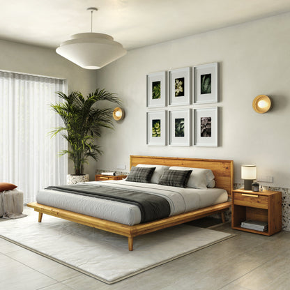 Bon Bed - Solid Teak/Walnut/Oak Wood (King)