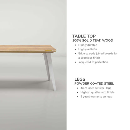 Takeshi Desk Pro (5x2.5 feet) - Solid Teak