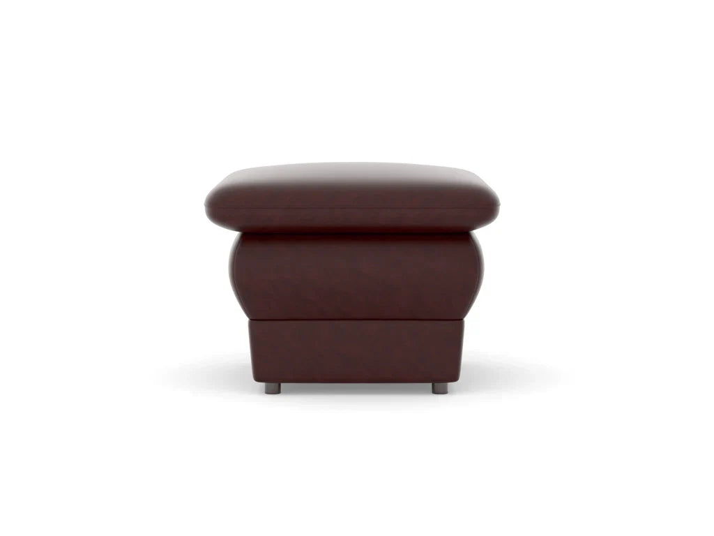 Chiffon Artificial Leather Ottoman