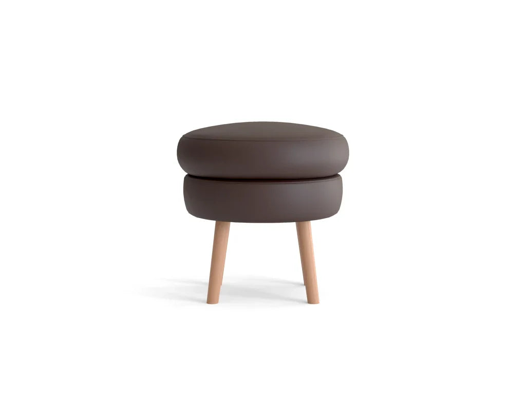 Moon Leather Ottoman