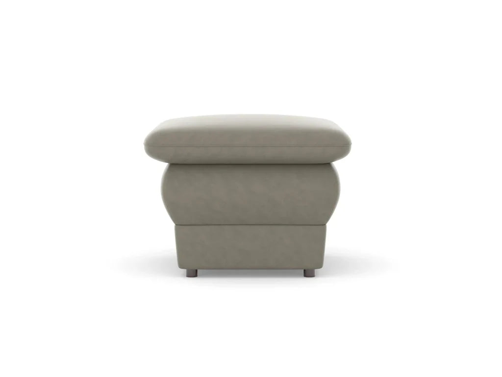 Chiffon Artificial Leather Ottoman