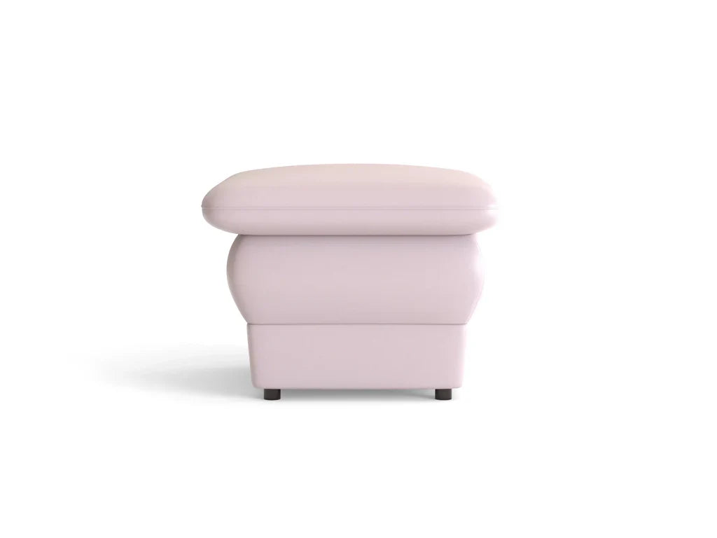 Chiffon Artificial Leather Ottoman