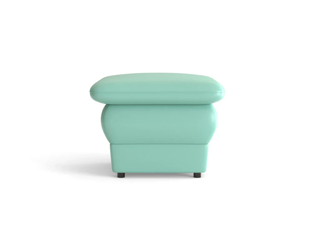 Chiffon Artificial Leather Ottoman