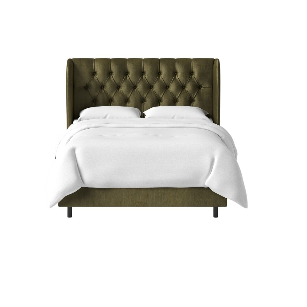 Sansa Upholstered Bed Without Storage In Suede