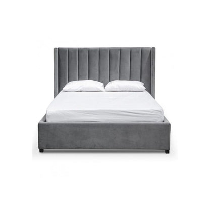 Kingdom Upholstered Bed Without Storage In Suede