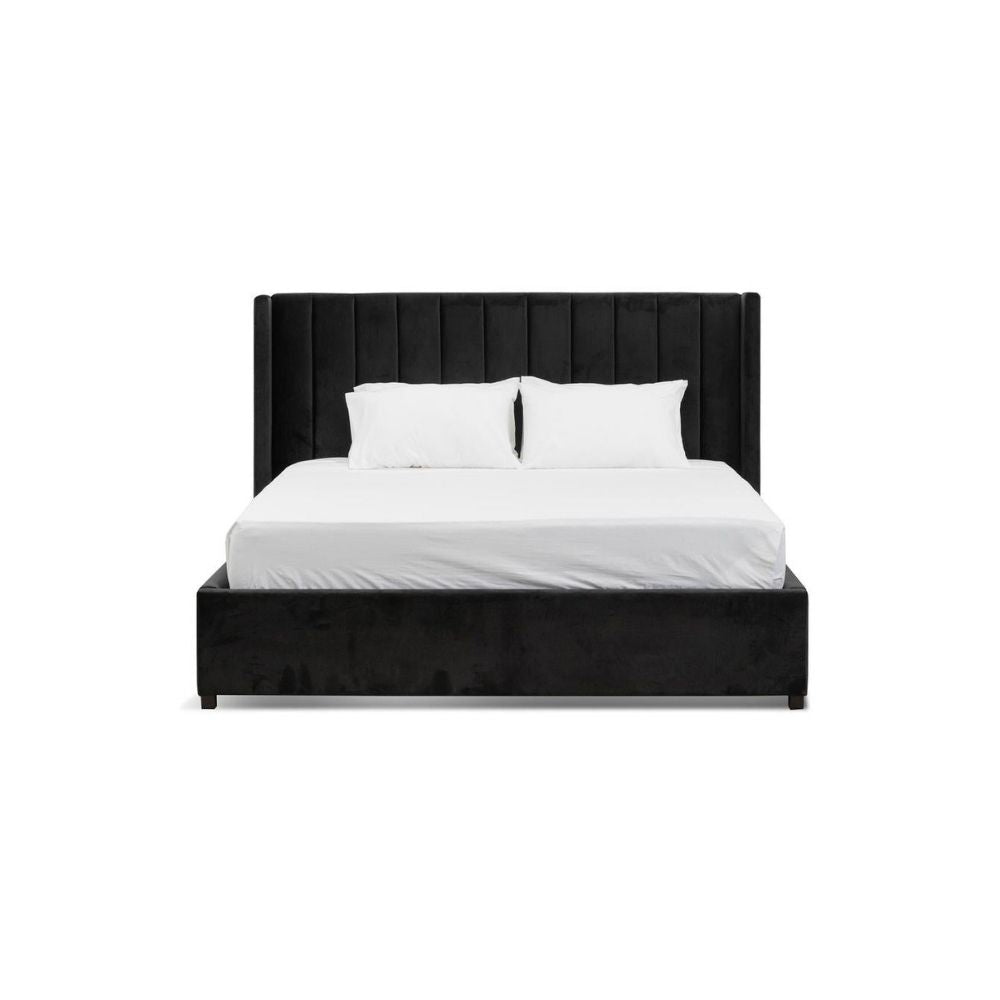 Kingdom Upholstered Bed Without Storage In Suede