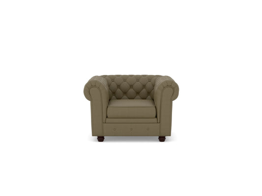 Chesterfield 1 Seater Fabric Sofa